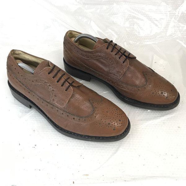 

Samuel Windsor 80-90-е Винтажные оксфорды-броги из шагреневой кожи Goodyear 8.5 27 Коричневые(ИСПОЛЬЗОВАЛ)