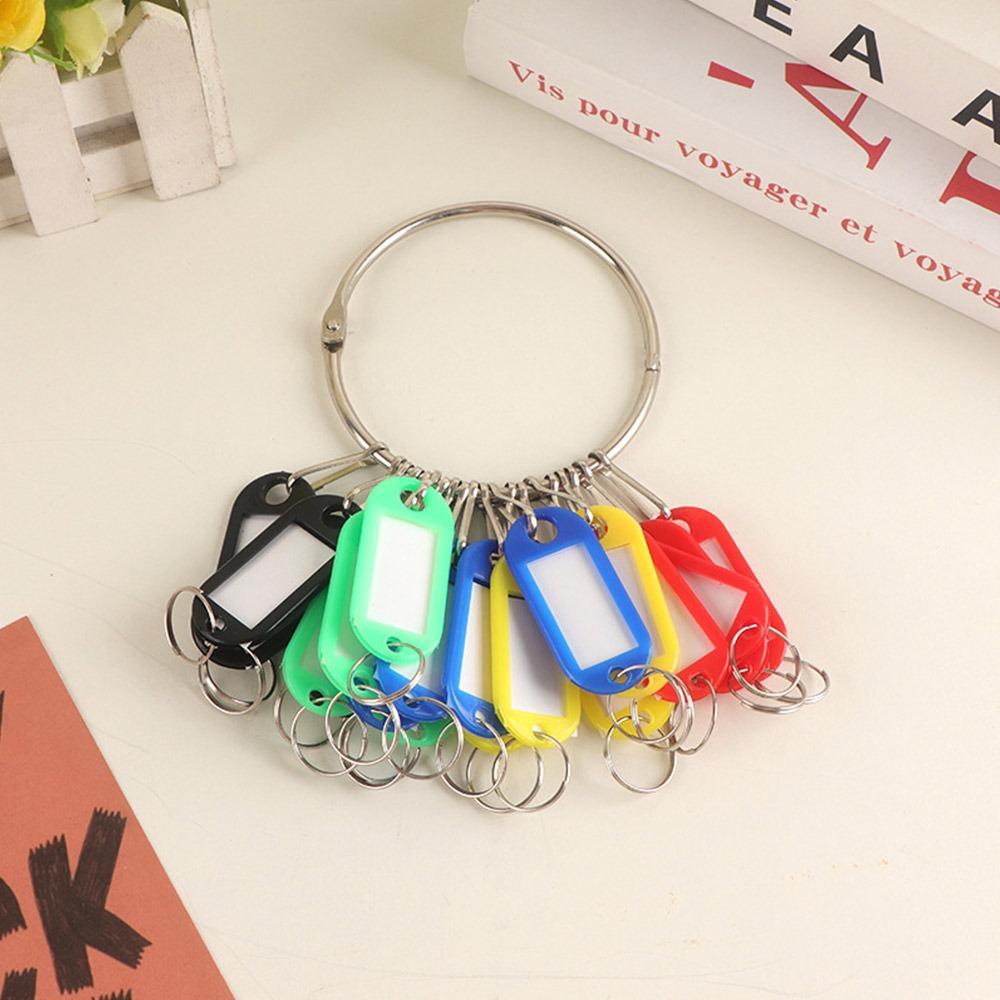 Plastic Key Tags Transparent Window Key Chains New Key Storage Ring  Key Classification разноцветный