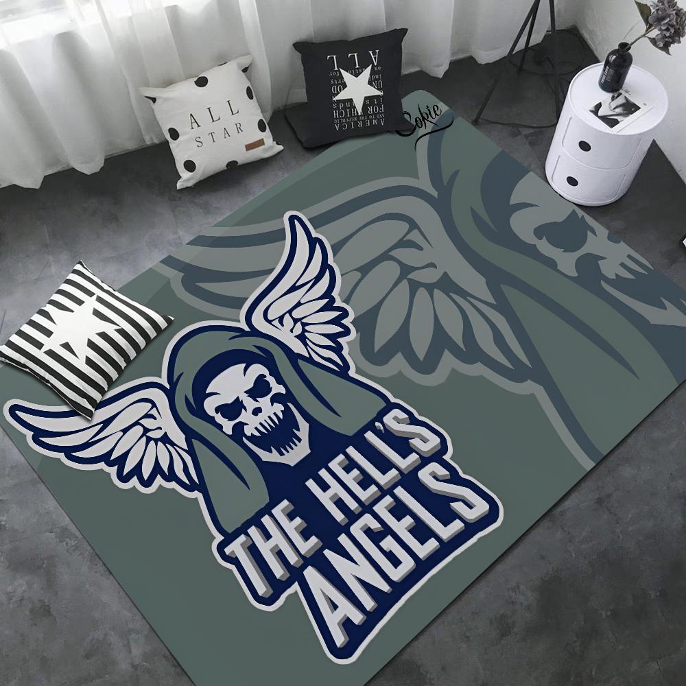 

Hell Angels Винтажний Принт Мотоциклетний Логотип Килимок для Дверей Нордичний Стиль Домашній Килимок для Дверей Ванна-Туалетні Килимки Спальня Килимки Біля Ліжка 80*120cm