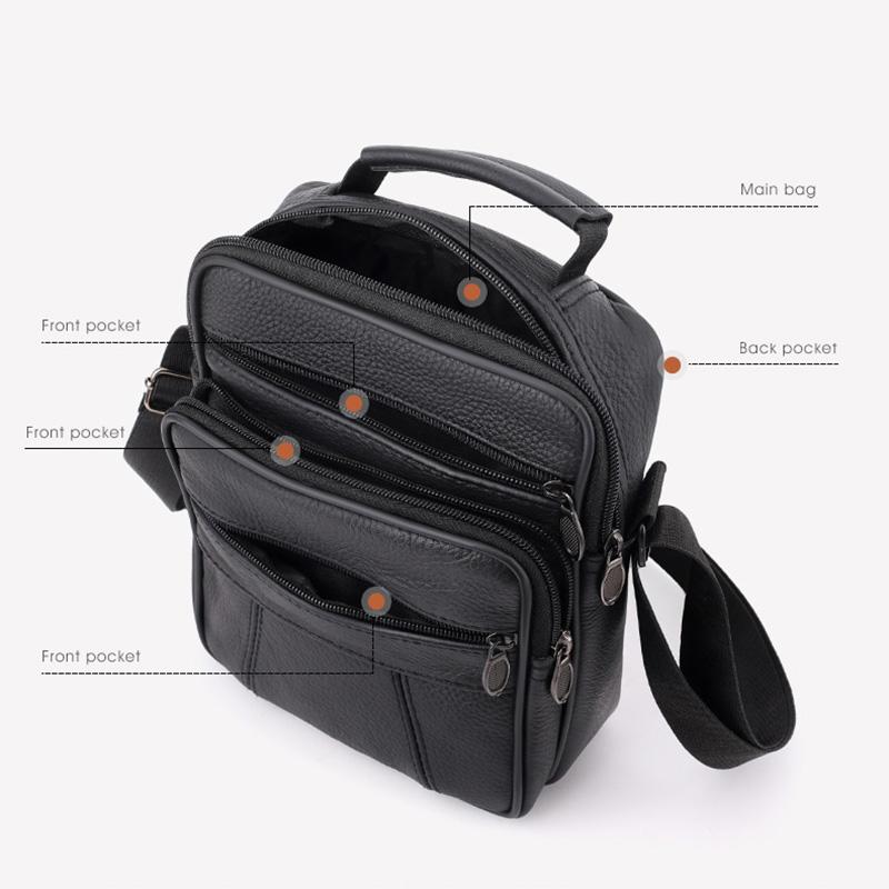 Genți de umăr tip poștaș din piele naturală pentru bărbați, genți mici cu buzunar pentru telefon, genți business crossbody din piele de vacă, cadou pentru bărbați