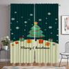 Kitchen Curtains 2 Pieces Christmas Tulle for Bedroom Window Curtain Halloween Decoration Elegant Room Curtains Shades Partition