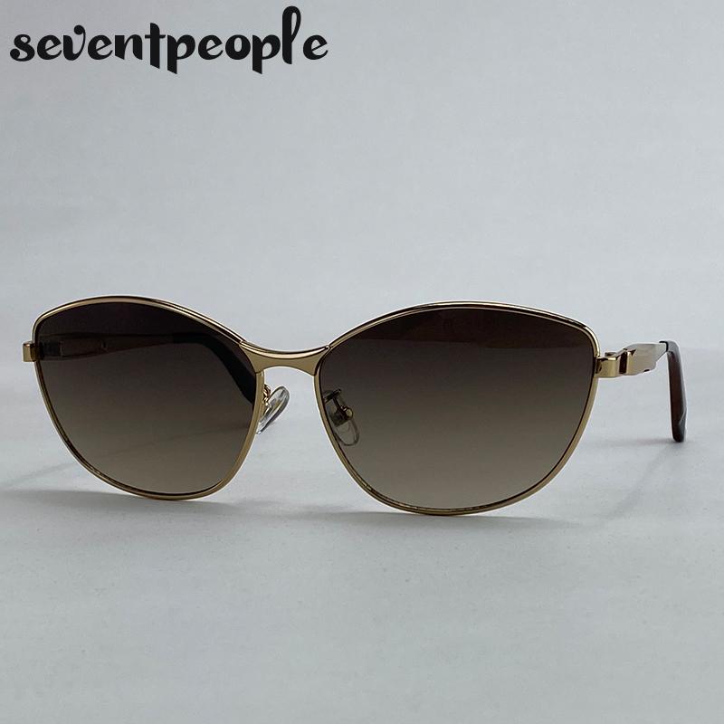 Sexy Oversized Cat Eye Punk Sunglasses Women Big  Luxury Brand Vintage Metal Frame Driving Sun Glasses For Ladies Shades