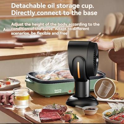 Mini Desktop Exhaust Fan Indoor BBQ Hot Pot Oil Remover Detachable Aluminum Filter Portable Kitchen Range Hood