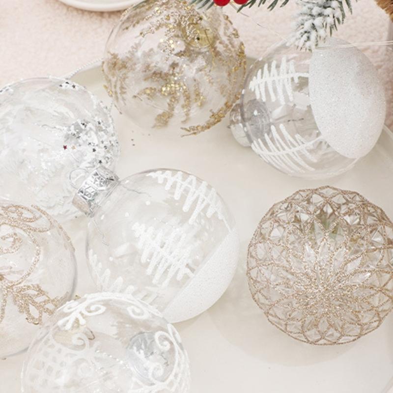Colorful Christmas Tree Baubles Home Holiday Charm Christmas Baubles Set Stylish Tree Hanging Sphere Decoration