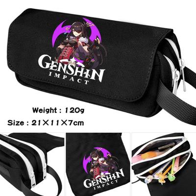 Game Pattren Printing Pencil Case Boy Girl Cartoon Anime Pen Bag Children Double Layer Pencil Box Students Teens Stationery Storage Bags