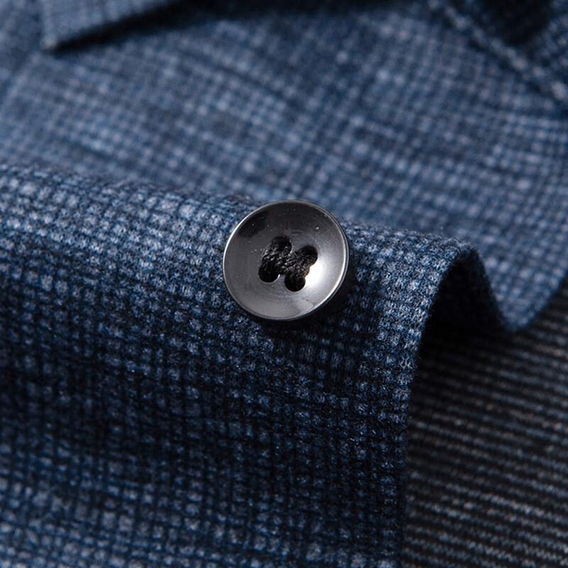 Chemise à carreaux manches longues en soie et cachemire brossé pour homme MONTAGUT