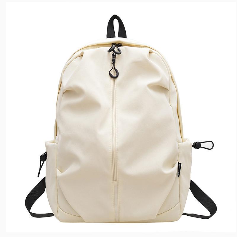 Large Minimalist Capacity Backpack With Solid Color Design For Daily Use
