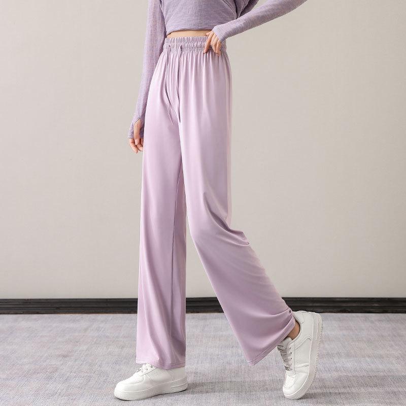 

Женский летний спортивный костюм 2024: Защита от солнца Ледяной шелк Брюки с широкими штанинами и костюм для йоги для пеших походов и альпинизма на открытом воздухе XL