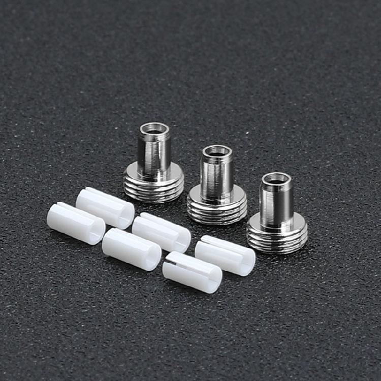 2x Keramikrohrhülsen mit 2x Metallfitting-Verbindern Ersatzteile