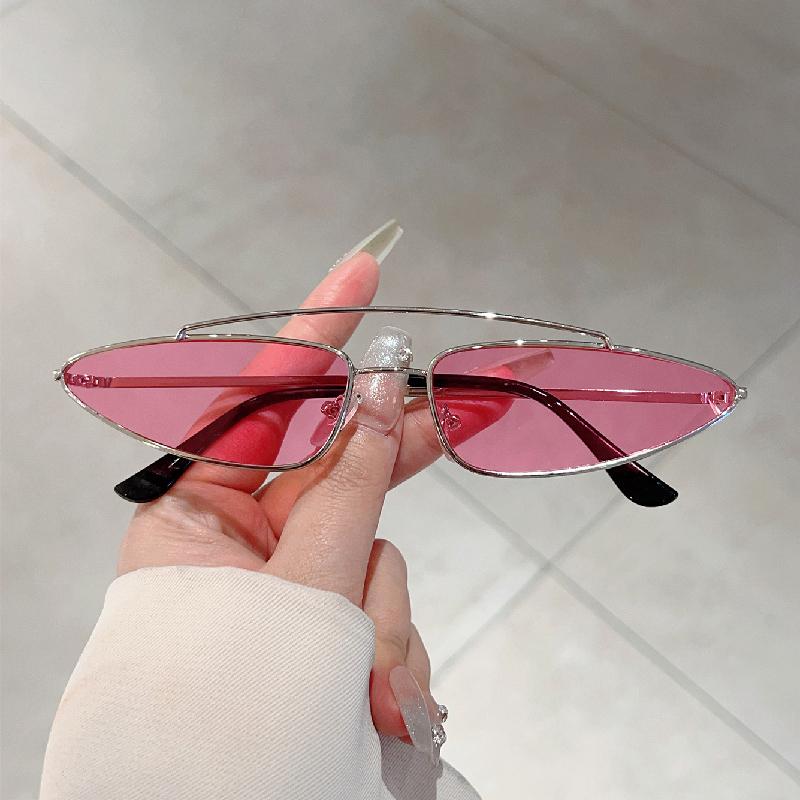 Triangle Shaped Sunglasses Men New Fashion Vintage Solid Color Sun Glasses Women Retro Double Bridge Brand Design Shades