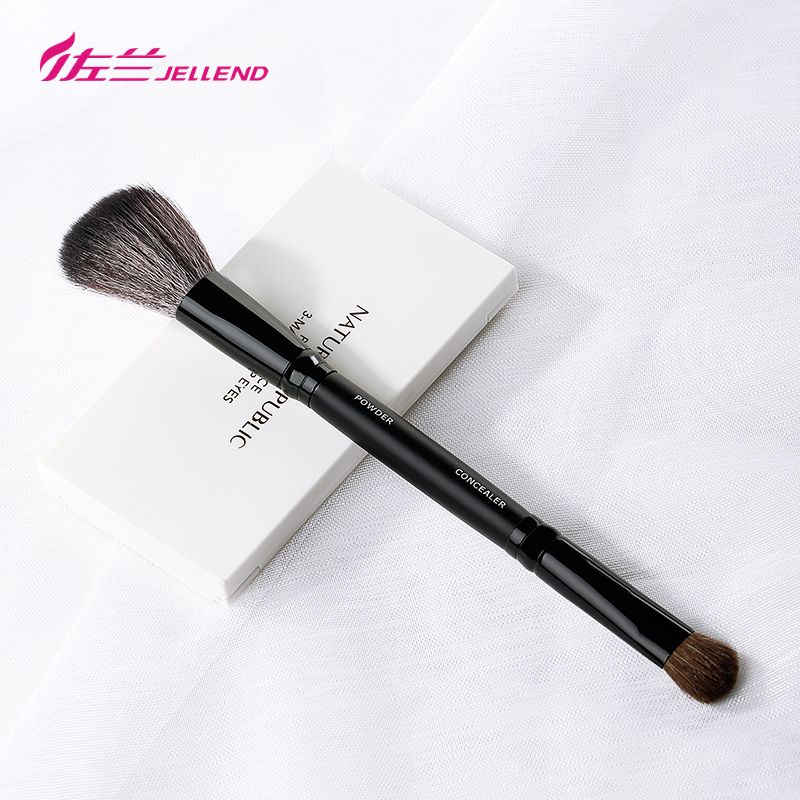 

JELLEND Makeup Tools Makeup Brush Concealer Powder Foundation Brush Fixed Beauty Repair Nose Side Shadow Makeup Brush Double-Headed Powder Brush Default