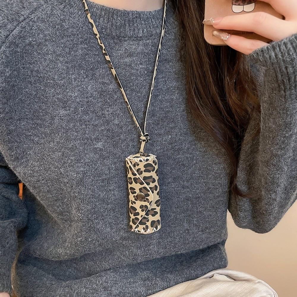 Storage Lipstick Jewelry Leopard Choker Pendant Leopard Print Clavicle Chain Girls Gift