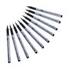 AMARIZ Doms Pigment Fine Point Liner Marker Set 10 Black Precision Drawing Pens For Art Office Home School Sketch Use