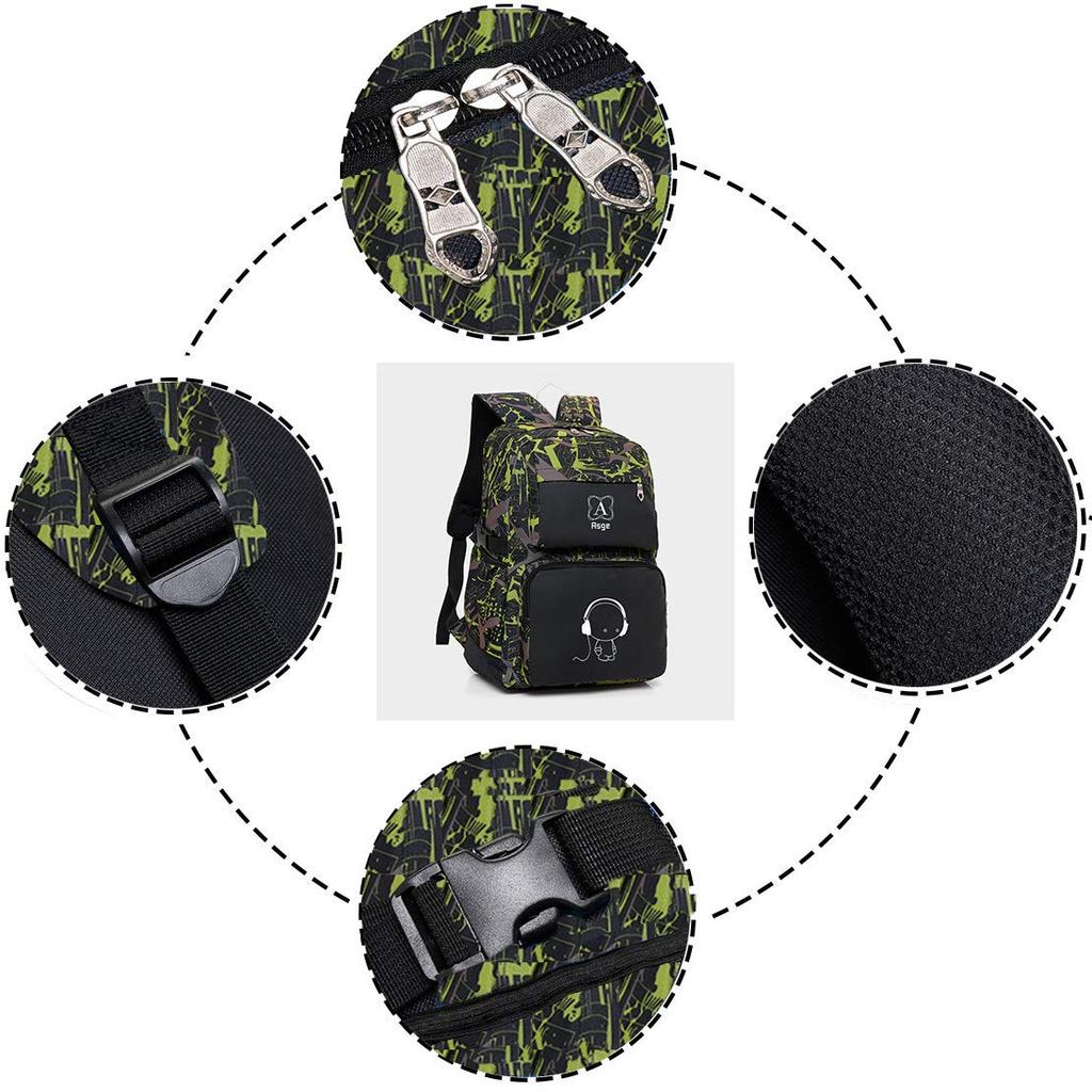 Waterproof Backpack for Boys and Large Oxford Cloth with Ball Print School Bag for Boys Ages Perfect for School and Multifunctional Backpack with Side