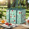 Foldable Grocery Basket With Large Capacity Nonwoven Storage Bag with Reinforced Bottom For Supermarket Picnic