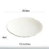 White Ceramic Western Dish Circular Restaurant Italian Pasta Steak Cutlery 12 Inch Creative Household Japanese Shallow Plate