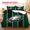 Philadelphia Eagles2 Pattern Bedding Quilt Set  Home Decoration  Gift (1 * Duvet Cover + 2 * Pillowcase  Without Core)