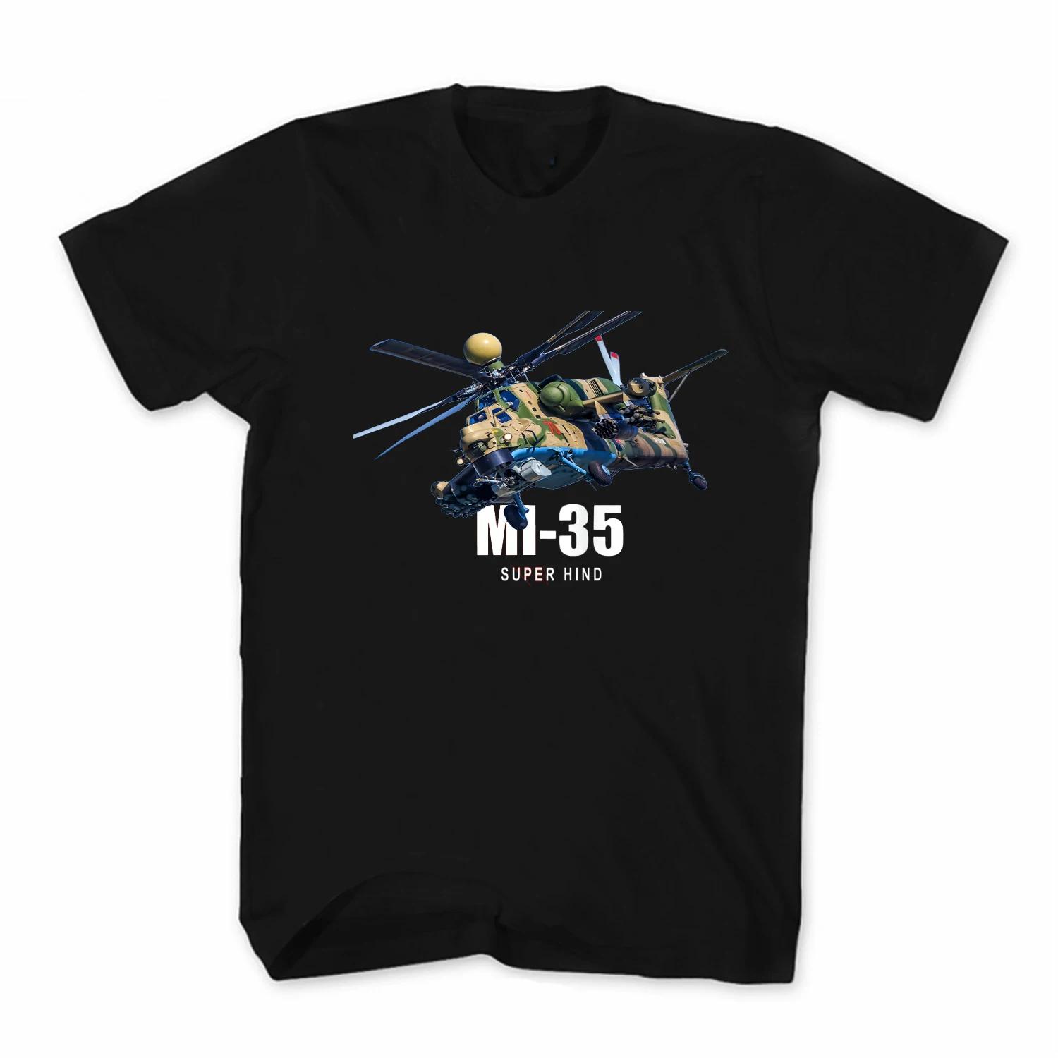 

Russian Mi35 Helicopter Gunship TShirt Summer Cotton Short Sleeve ONeck Mens T Shirt New S3XL S