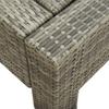 2 Person Sun Lounger with Cushions Gray Poly Rattan