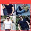 Men's Summer Casual Fashion Solid Color O-neck T-shirt With Short Sleeves