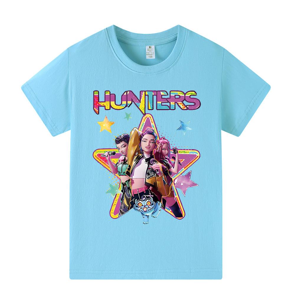A1197 Kids Boys Girls Kpop Rumi Zoey Mira Print Short Sleeves T-shirt