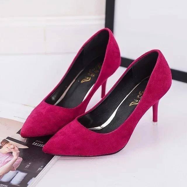 Fashion Women Shoes Pointed Toe Pumps Patent Leather Dress Red 8CM High Heels Boat Shoes Shadow Wedding  for Wedding Women