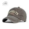 Washed and old cotton cap men and women spring and summer sunscreen sunshade three-dimensional embroidery letter baseball cap