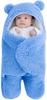 SLEEPING BAG BABY COCOON TEDDY BEAR FUR L75H