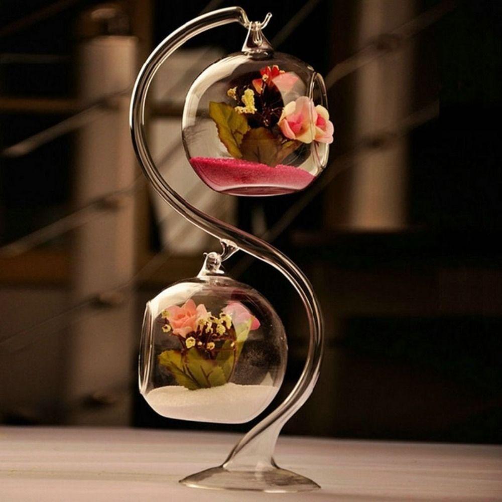 Clear Hanging Tealight Holder Ball Glass Planter Ball Container Hanging Glass Vases  Home Decor