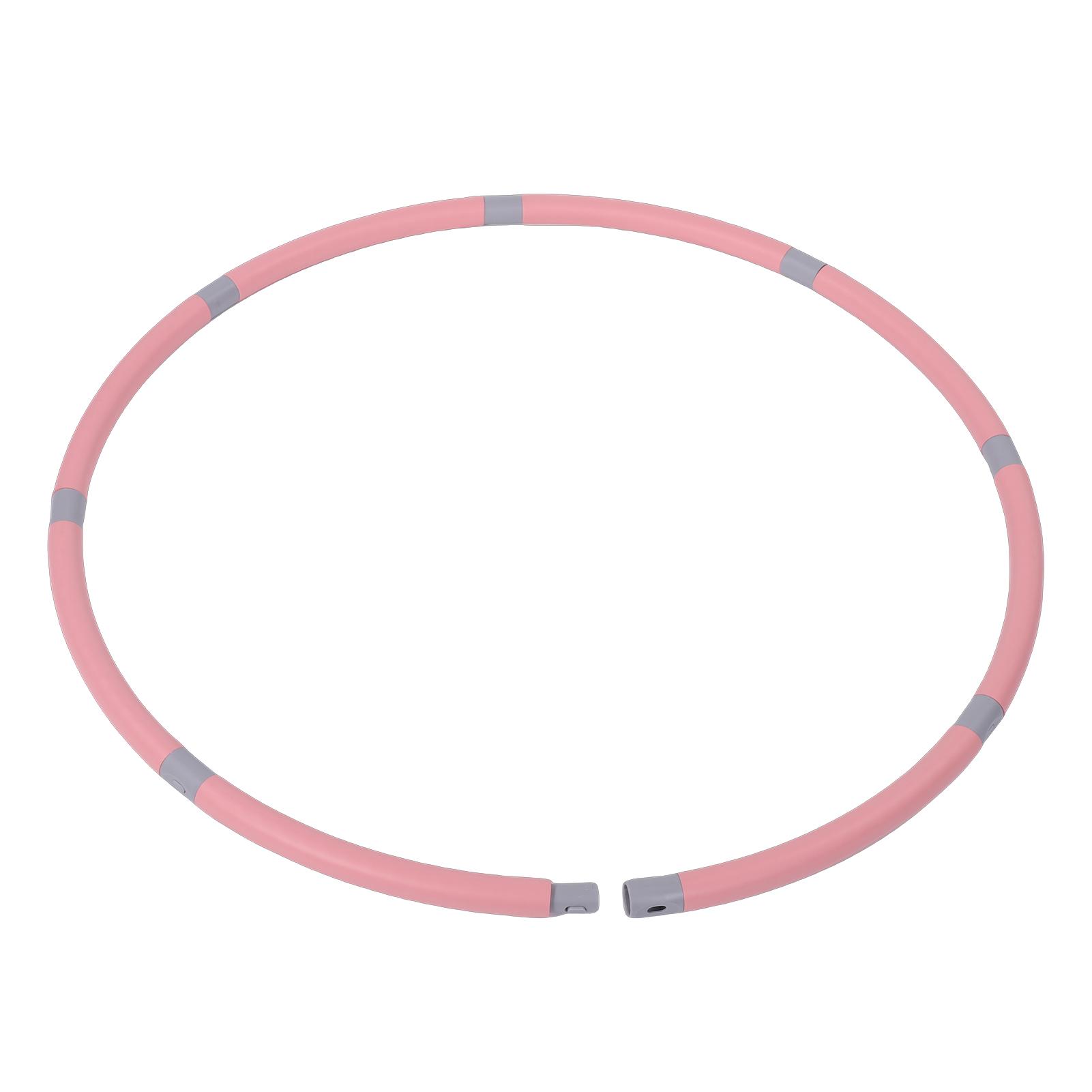 

Обруч для фитнеса для взрослых Разборный 8 секций Утяжеленный обруч для тренировок Портативный для домашних тренировок Розовый розовый