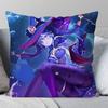 Mona Anime Game Genshin Impact Pillow Case Fashion Square Pillowcase Bedroom Sofa Room Ins Decoration Leisure