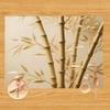 1pc Placemat Brown Bamboo Pattern Table Mat For Dining Table Kitchen Accessories Coffee Tea Coaster