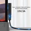 Plug Converter Type C Power Adapter USB C Female PD Fast Charging Connector for Microsoft Surface Pro 3 4 5 6