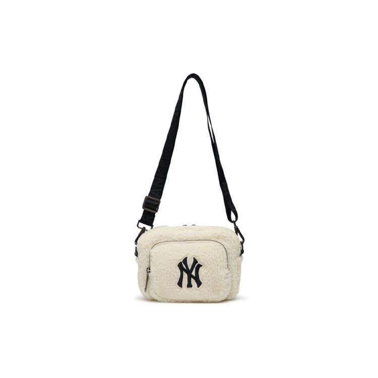 MLB New York Yankees Logo Fleece Camera Bag Unisex Shoulder Bag White 3ACRS0316-50CRS