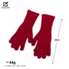 Knitted finger gloves women's quarter Korean version of finger-revealing long student outdoor thickened cold-proof gloves