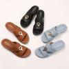 Thick-soled slippers women go out new South East Asia retro versatile non-slip stepping on shit slope sandals