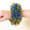 6 Pcs Cheerleading Pom Poms Elastic Wristband Ponytail Holder Hair Ropes Party Costume Gifts Bulk for Team Celebration Volleyball Game
