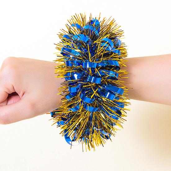 6 Stück Cheerleading-Pompons, elastisches Armband, Pferdeschwanzhalter, Haarseile, Party-Kostüm, Geschenke in Großpackung für Teamfeier, Volleyballspiel