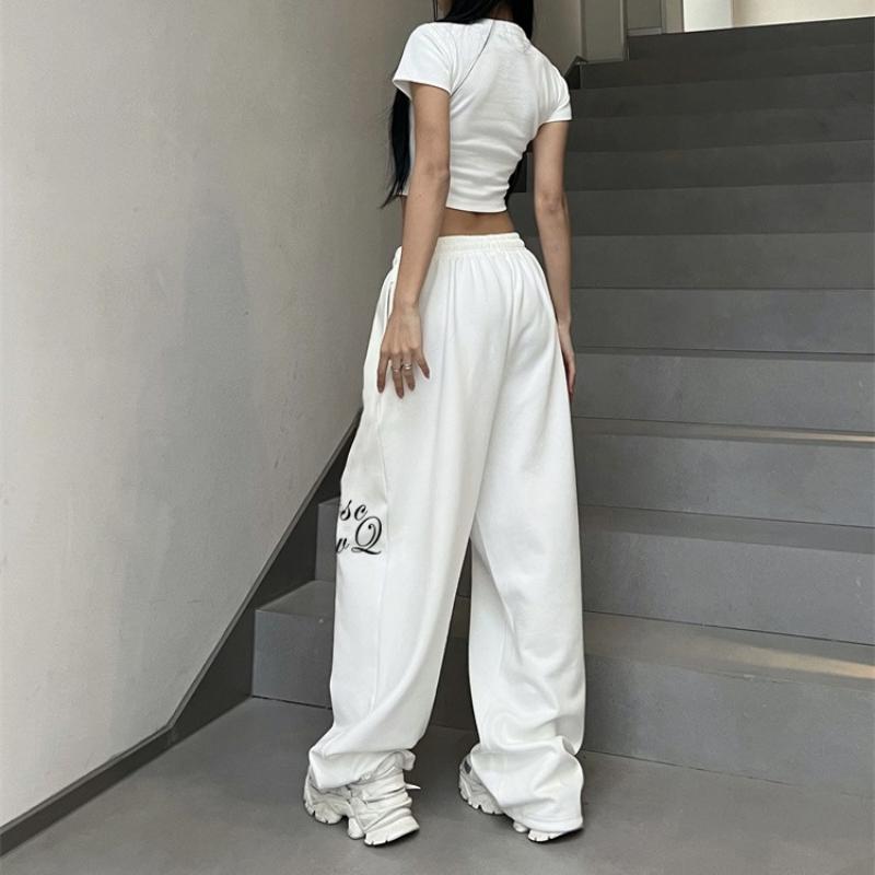 New Women's Printed Casual Sweatpants, High Waist Loose Fit Hip-Hop Dance Joggers with Slimming Effect, Streetwear Trousers for Summer Fashion