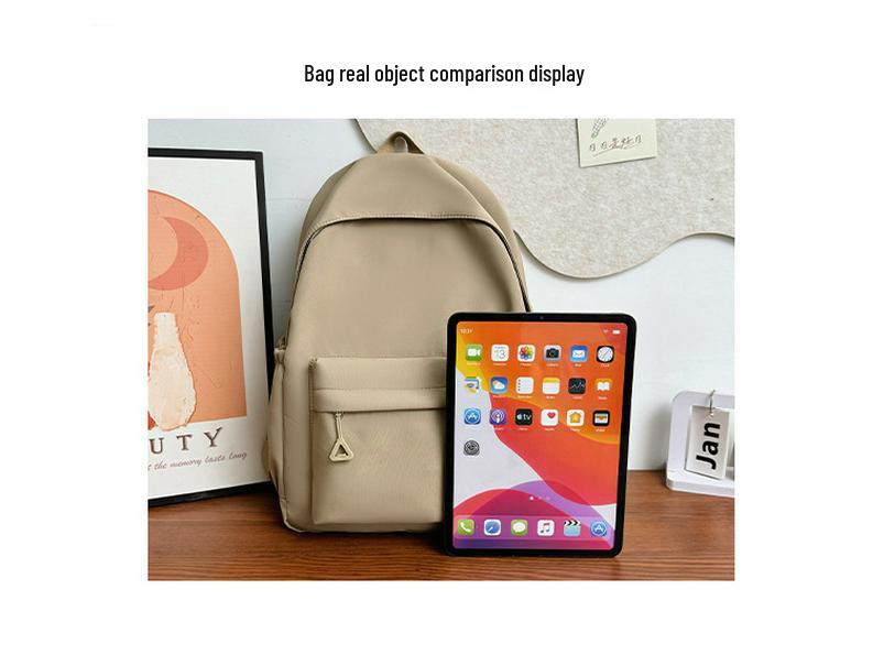 Literary Fresh Candy Color Student Backpack: Large Capacity Travel & Laptop Bag