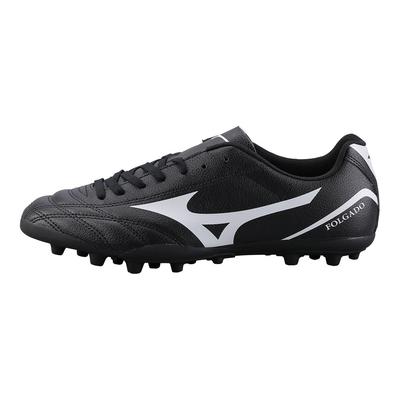 Folgado Ag Bico Redondo Largo Cadarço Ag (Tachas curtas de borracha) Grama Artificial Antiderrapante Ajuste Chuteiras de Futebol Masculinas chuteiras de futebol Preto Branco P1GA189301