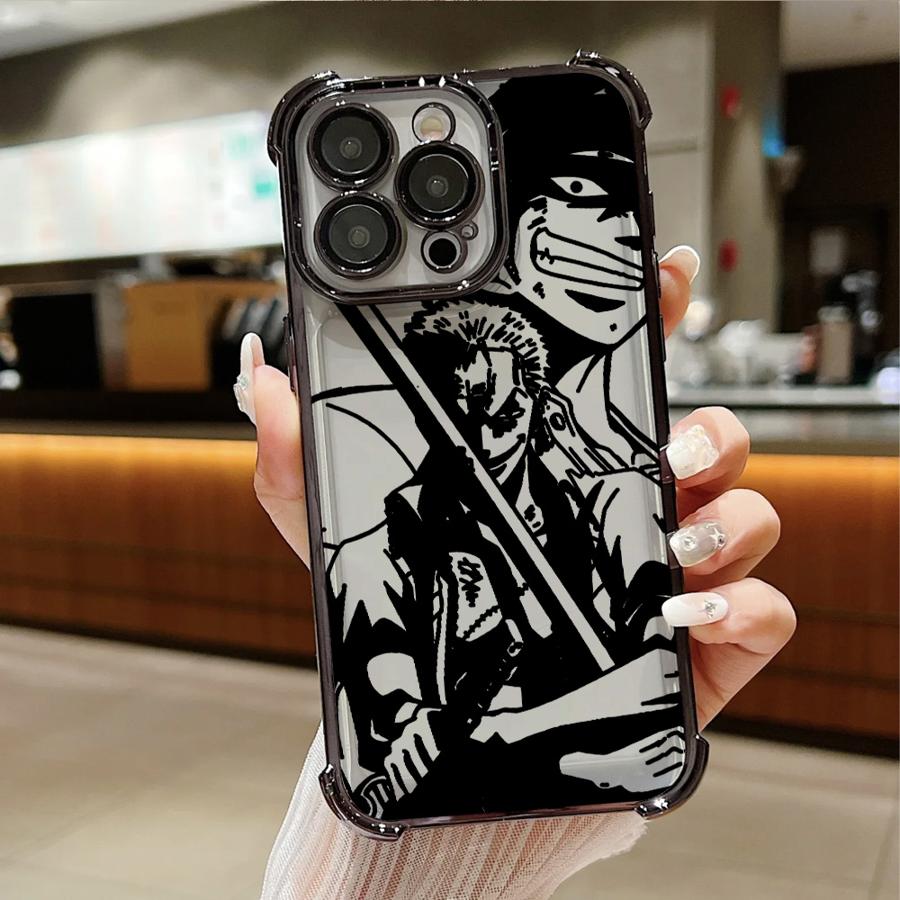 Anime Ones Pieces Case for iPhone 16 15 16Plus XS MAX 13 15Pro Max 11Pro XR 12 14 Pro 11 Clear Cover