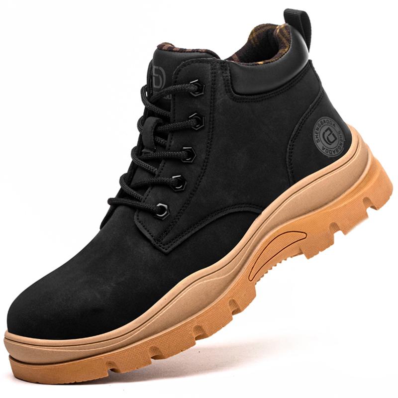 Steel Toe Shoes Winter Safety Shoes for Men Anti Smash Puncture Proof Safety Boot for Engineers Protective Indestructible Shoes