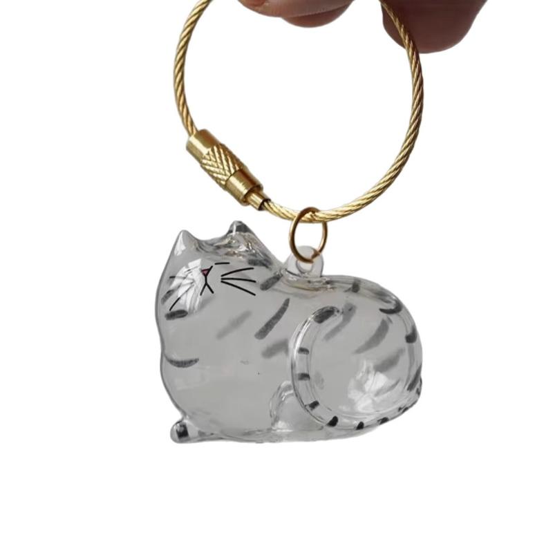 Cat Keychain Pendant Backpack Cat Hair Storage Box Hanging Cat Bag Hanging Pet Hair Grooming Souvenirs