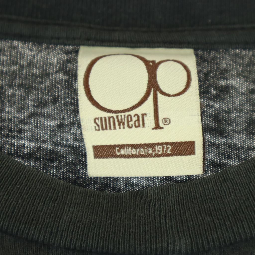 oceanpacific Print Short sleeve Round neck T-shirt L black Men's Used