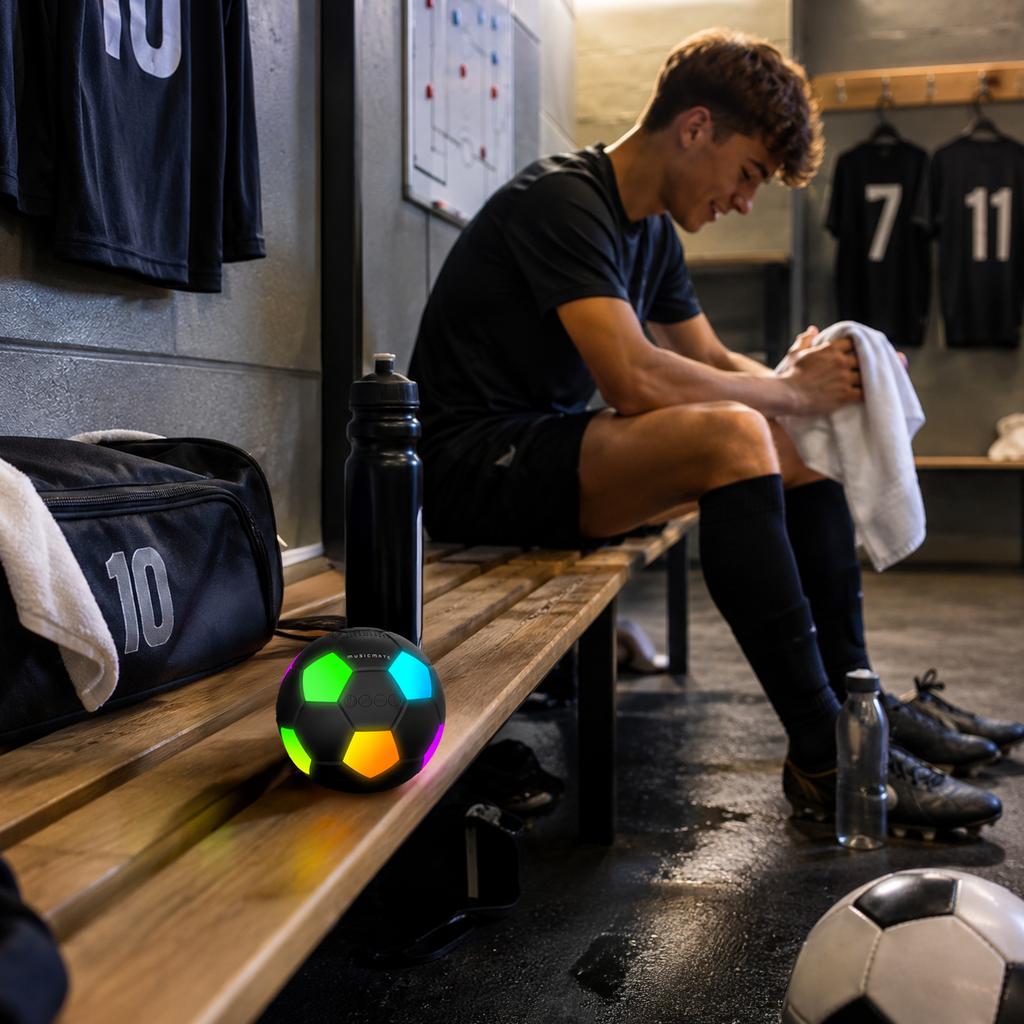 MusicMate MM-SB40-B FootballWave LED Bluetooth Speaker