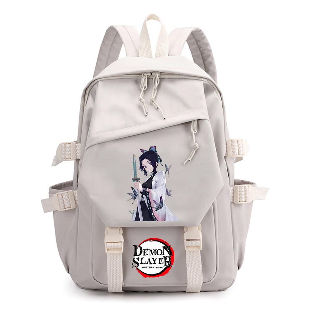 Sac à dos imprimé Demon Slayer pour adolescent étudiant Rentrée scolaire Sac à livres Femme Grande capacité Imperméable Sac de voyage