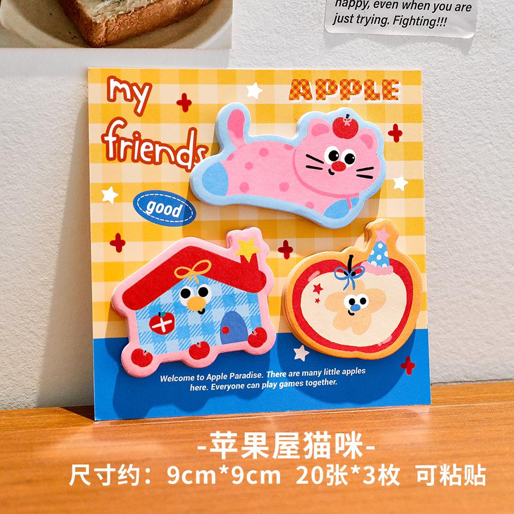 Ins Cute Pet Combination Post Notes Student Cartoon Multiple Hand Account Decoration Message Note Sticky Note N Times Notepad