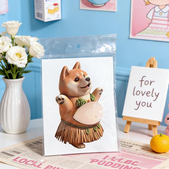 1/4Pcs Anti-Collision Sticker Soft Elastic Dog Belly Design Stress Relief Toy Kids Adults Portable Decompression Tool