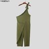 INCERUN Men One Suspender Jumpsuits Long Cargo Overalls Dungarees